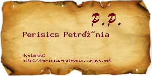 Perisics Petrónia névjegykártya
